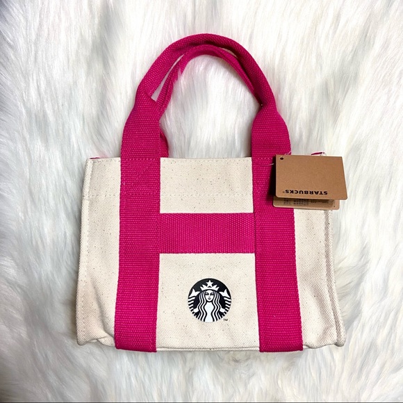 🧡NEW💚Starbucks Taiwan Ruby Pink Studded and tote - Picture 7 of 11